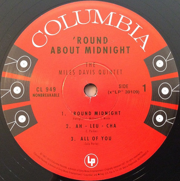 Miles Davis : 'Round About Midnight (LP, Album, Mono, RE, RM, 180)