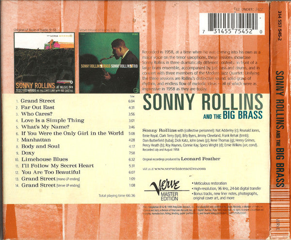 Sonny Rollins : Sonny Rollins And The Big Brass (CD, Album, RE, RM, Dig)