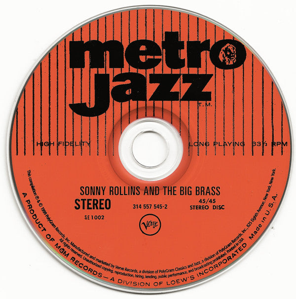 Sonny Rollins : Sonny Rollins And The Big Brass (CD, Album, RE, RM, Dig)
