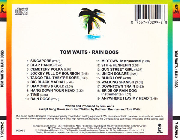Tom Waits : Rain Dogs (CD, Album, RE)