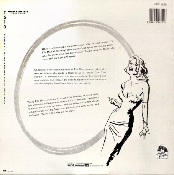Ella Mae Morse With Big Dave And His Orchestra : Barrelhouse, Boogie, And The Blues (LP, Album, Mono, RE)