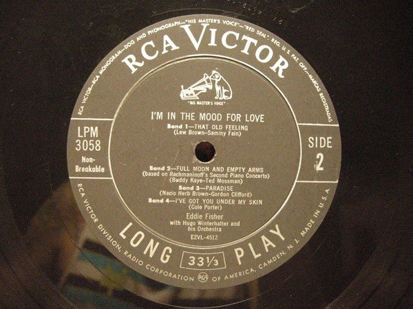 Eddie Fisher With Hugo Winterhalter And His Orchestra* : I'm In The Mood For Love (10")