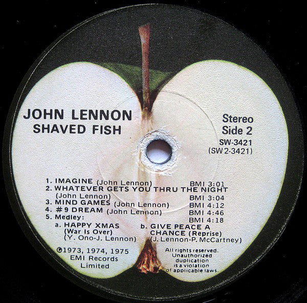 John Lennon / The Plastic Ono Band : Shaved Fish (LP, Comp, Los)