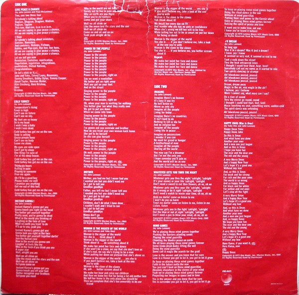 John Lennon / The Plastic Ono Band : Shaved Fish (LP, Comp, Los)