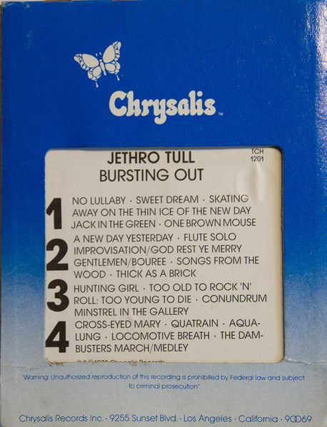 Jethro Tull : Bursting Out (8-Trk, Album, Blu)