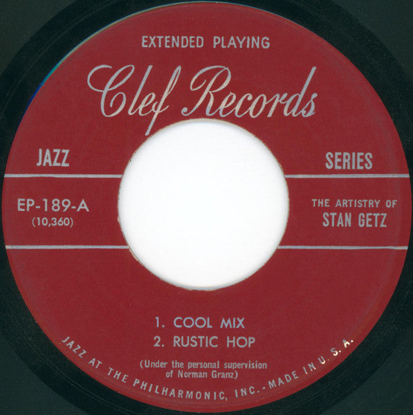 Stan Getz : The Artistry Of Stan Getz (7", EP)