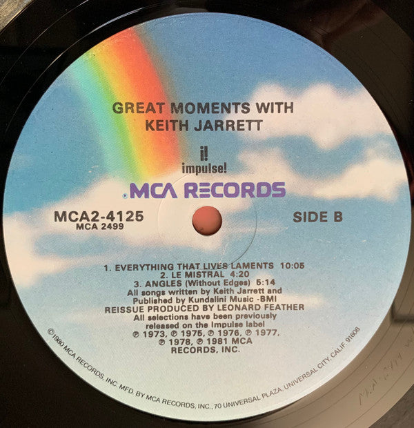 Keith Jarrett : Great Moments With Keith Jarrett (2xLP, Comp)