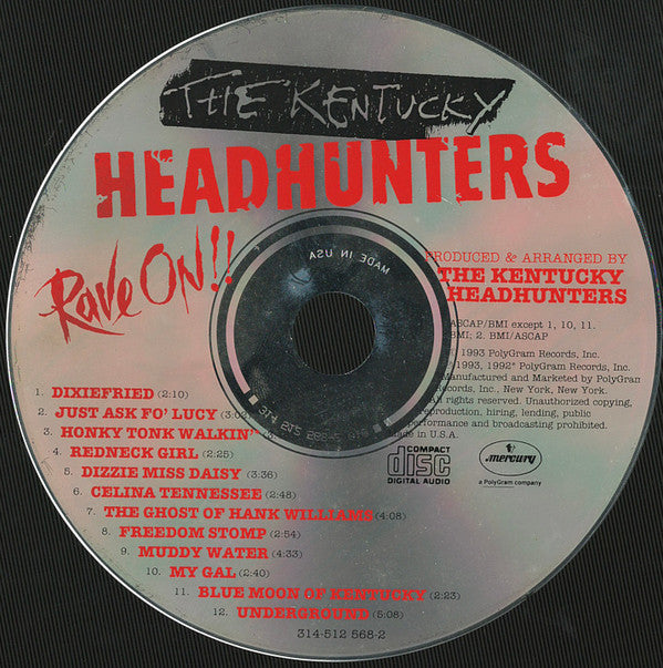 The Kentucky Headhunters : Rave On!! (CD, Album)