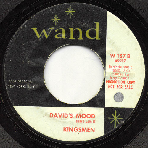 The Kingsmen : Little Latin Lupe Lu / David's Mood (7", Single, Promo, Styrene)