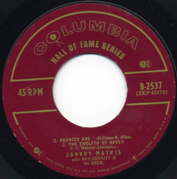 Johnny Mathis : Johnny Mathis (7", EP)