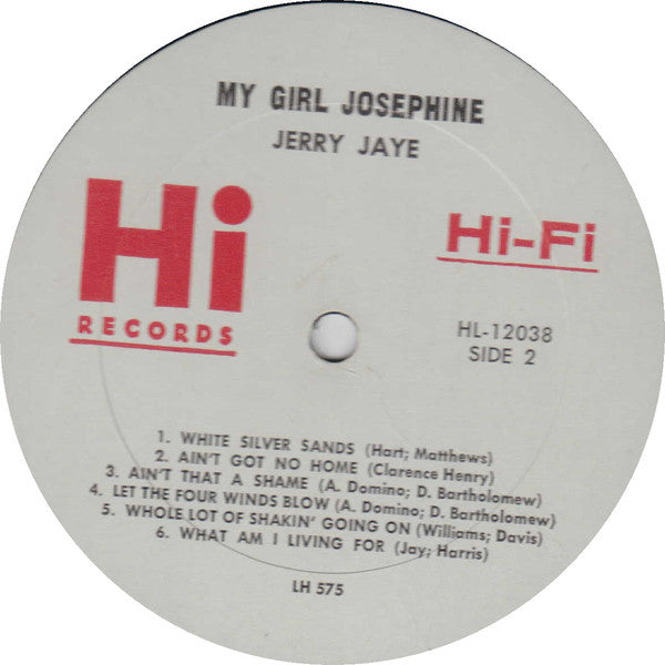Jerry Jaye : My Girl Josephine (LP, Album, Mono)