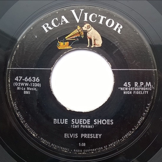 Elvis Presley : Blue Suede Shoes / Tutti Frutti (7", Single)