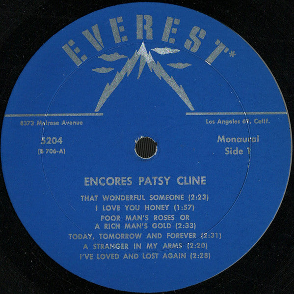 Patsy Cline : Encores (LP, Comp, Mono)