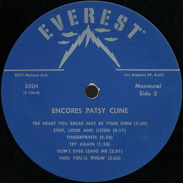 Patsy Cline : Encores (LP, Comp, Mono)