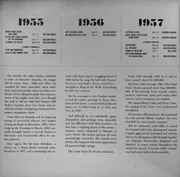 Frank Sinatra : The Great Years (3xLP, Comp, Duo)