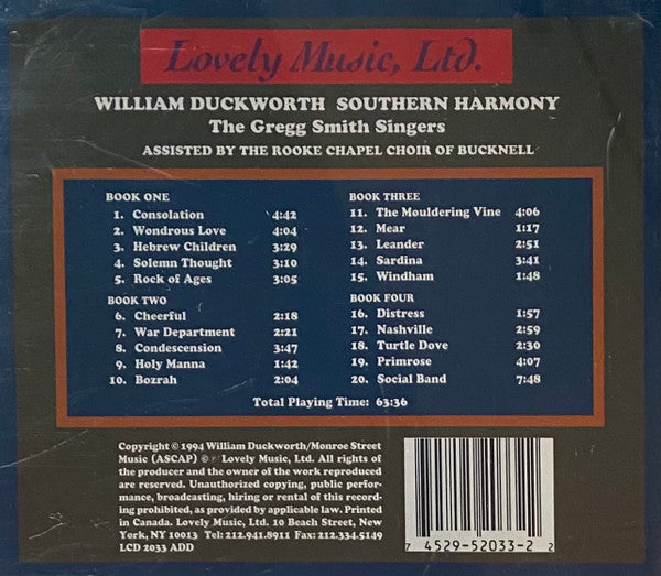 William Duckworth : Southern Harmony (CD, Album)