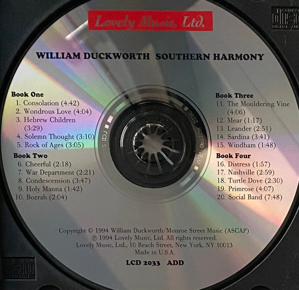 William Duckworth : Southern Harmony (CD, Album)