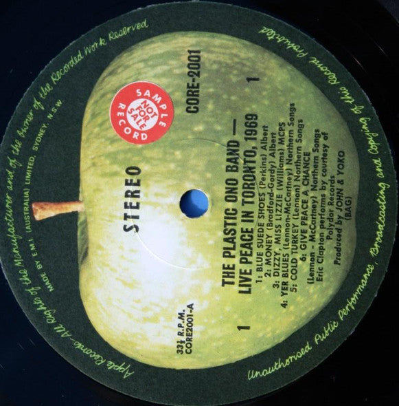 The Plastic Ono Band : Live Peace In Toronto 1969 (LP, Album)