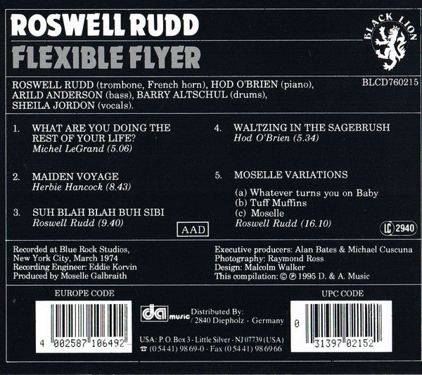 Roswell Rudd : Flexible Flyer (CD, Album, RE)
