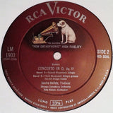 Johannes Brahms, Jascha Heifetz, Chicago Symphony Orchestra, Fritz Reiner : Violin Concerto (LP, Album, Mono, Plu)