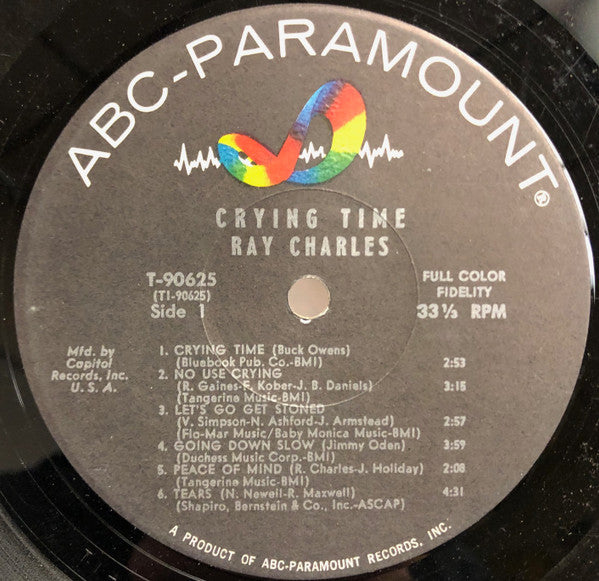 Ray Charles : Crying Time (LP, Album, Mono, Club, Jac)