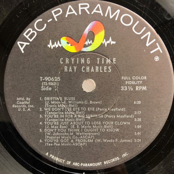 Ray Charles : Crying Time (LP, Album, Mono, Club, Jac)