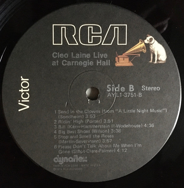 Cleo Laine : Live!!! At Carnegie Hall (LP, Album, RE)