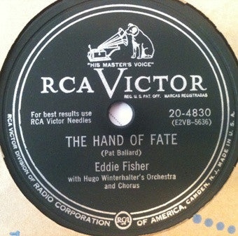 Eddie Fisher : The Hand Of Fate / Wish You Were Here  (Shellac, 10")