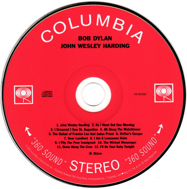 Bob Dylan : John Wesley Harding (CD, Album, RE, RM)