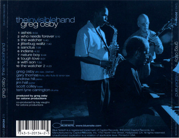 Greg Osby : The Invisible Hand (CD, Album)