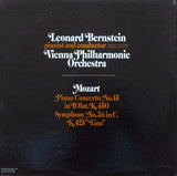 Leonard Bernstein, Wiener Philharmoniker / Wolfgang Amadeus Mozart : Mozart: Piano Concerto No. 15 In B Flat , K. 450 / Symphony No. 36 In C, K. 425 "Linz" (LP, Gat)