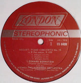 Leonard Bernstein, Wiener Philharmoniker / Wolfgang Amadeus Mozart : Mozart: Piano Concerto No. 15 In B Flat , K. 450 / Symphony No. 36 In C, K. 425 "Linz" (LP, Gat)