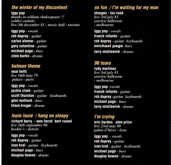 Iggy Pop : We Are Not Talking About Commercial Shit (CD)