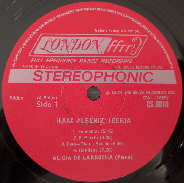 Isaac Albéniz - Alicia De Larrocha : Iberia Cantos De España Navarra (2xLP + Box)