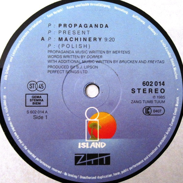 Propaganda : p: Machinery (Polish) (12", Maxi)