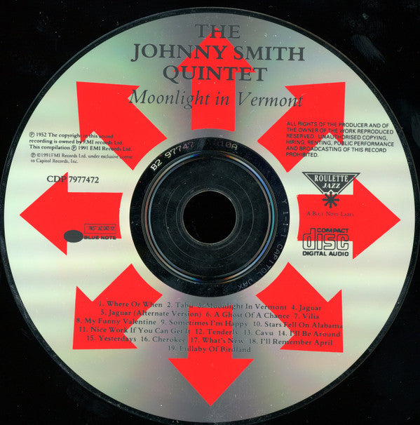 Johnny Smith Featuring Stan Getz : Moonlight In Vermont (CD, Album, RE)