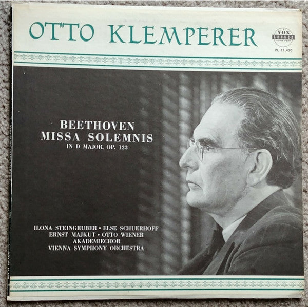 Ludwig Van Beethoven - Wiener Symphoniker, Otto Klemperer : Missa Solemnis In D Major, Opus 123 (LP, Album)