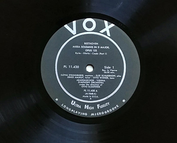 Ludwig Van Beethoven - Wiener Symphoniker, Otto Klemperer : Missa Solemnis In D Major, Opus 123 (LP, Album)