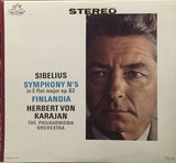 Jean Sibelius - Philharmonia Orchestra, Herbert von Karajan : Symphony No. 5 In E Flat Major. Op. 82. /  Finlandia Op. 26 (LP, Album, RP)