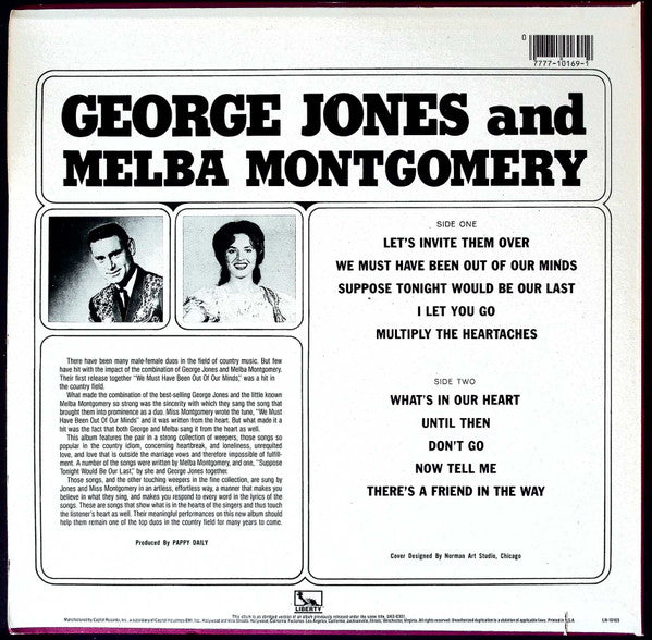 George Jones & Melba Montgomery : Singing What's In Our Heart (LP, Album, RE)