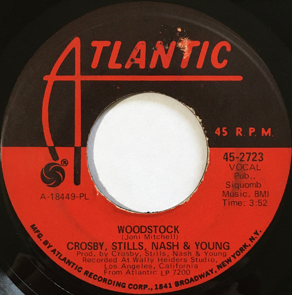 Crosby, Stills, Nash & Young : Woodstock / Helpless (7", Single, Mono, PL )