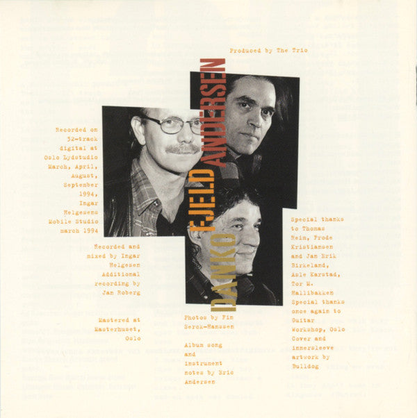 Danko Fjeld Andersen : Ridin' On The Blinds (CD, Album)