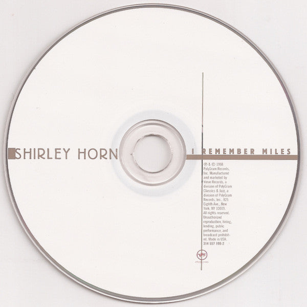 Shirley Horn : I Remember Miles (CD, Album)