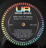 Ruth Olay : In Person Recorded Live At Mister Kelly's (LP, Album, Mono)