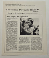 Pete Seeger : American Favorite Ballads - Tunes And Songs: Volume Four (LP, Album)