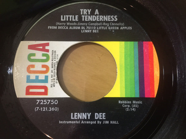 Lenny Dee (2) : Try A Little Tenderness (7", Single)