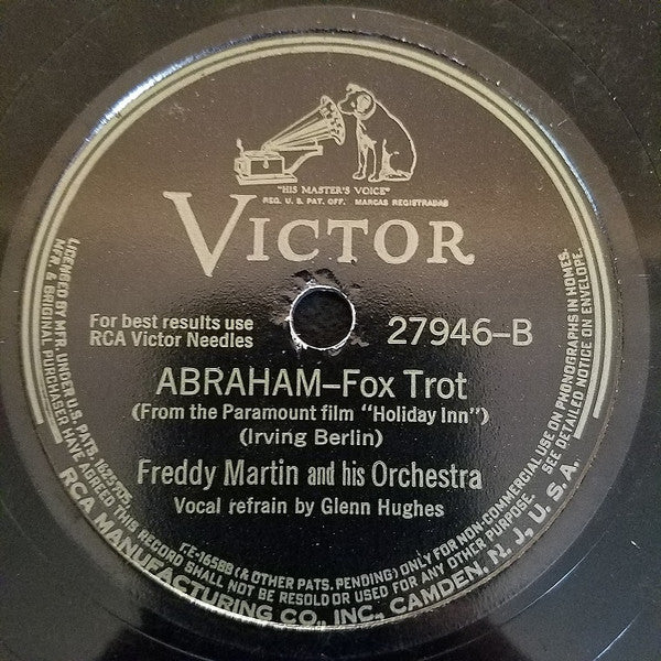 Freddy Martin And His Orchestra : White Christmas / Abraham (Shellac, 10", Ind)
