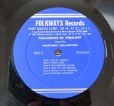 Margaret MacArthur : Folksongs Of Vermont (LP)