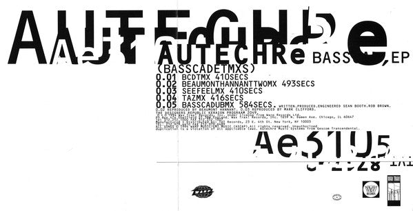 Autechre : Basscad,EP (CD, EP)