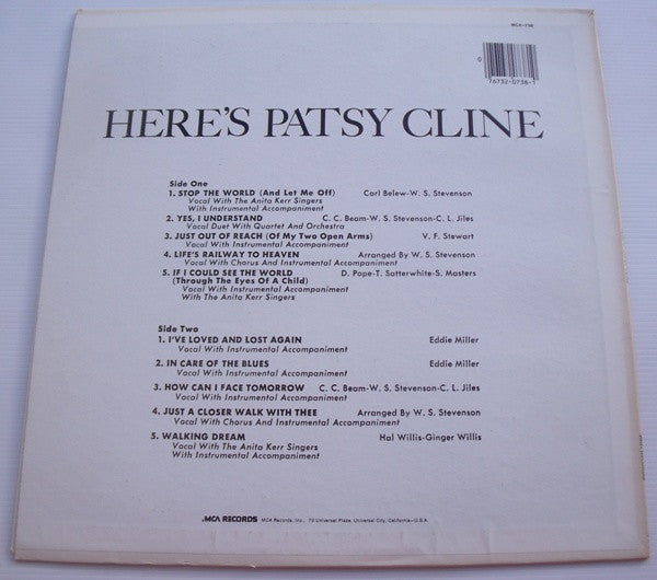Patsy Cline : Here's Patsy Cline (LP, Comp)